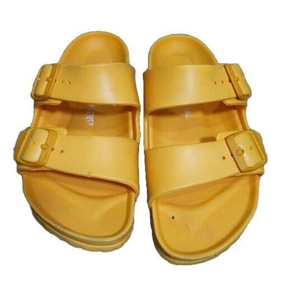 Birkenstock Arizona Orange EVA Double Buckle Strap Slide Sandals Size 36 - Picture 1 of 7